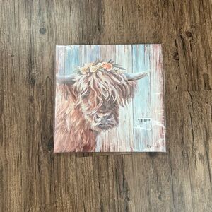 12x12 Highland Cow Canvas